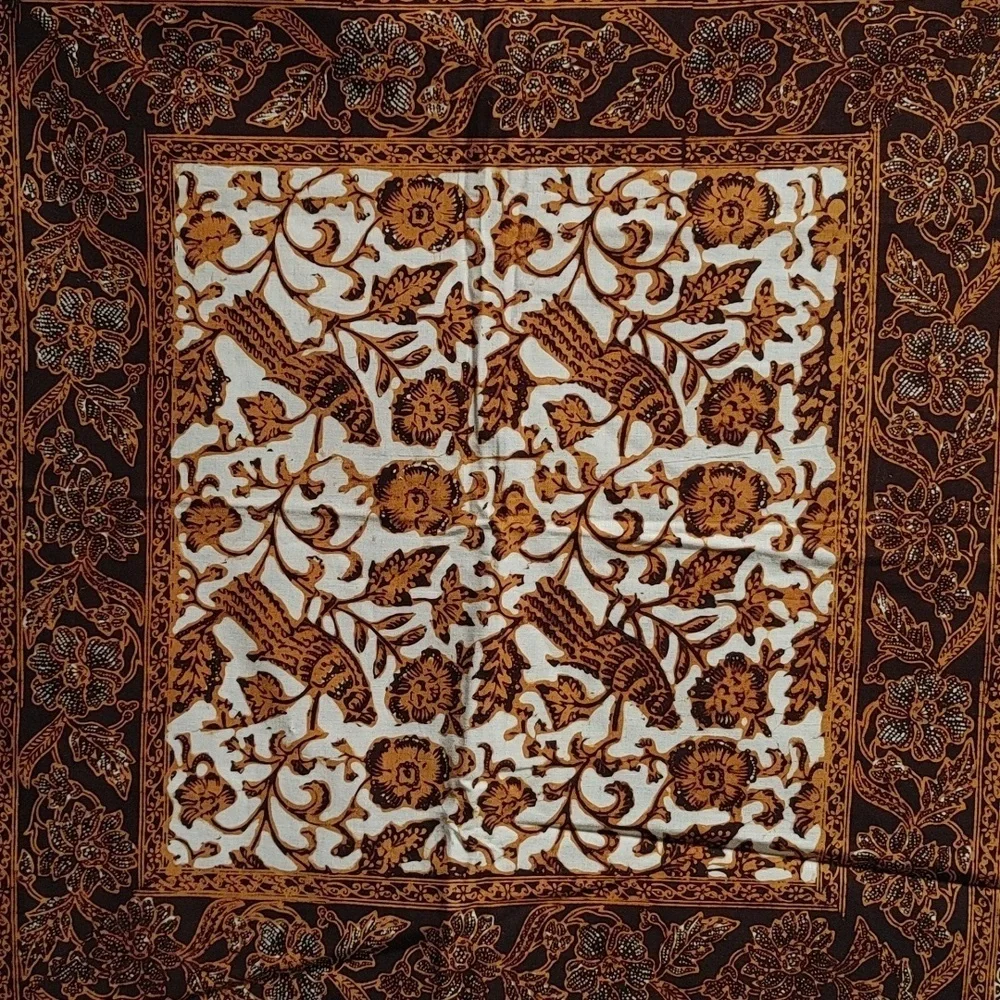 Brown & Tan Batik Pillow Cover 25.5x24.5